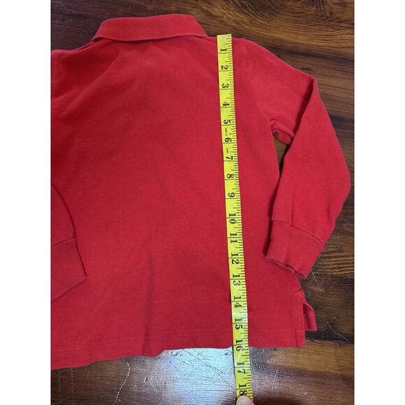 Polo Ralph Lauren Long sleeve Red Polo Toddler Size 4-4T - Picture 8 of 9
